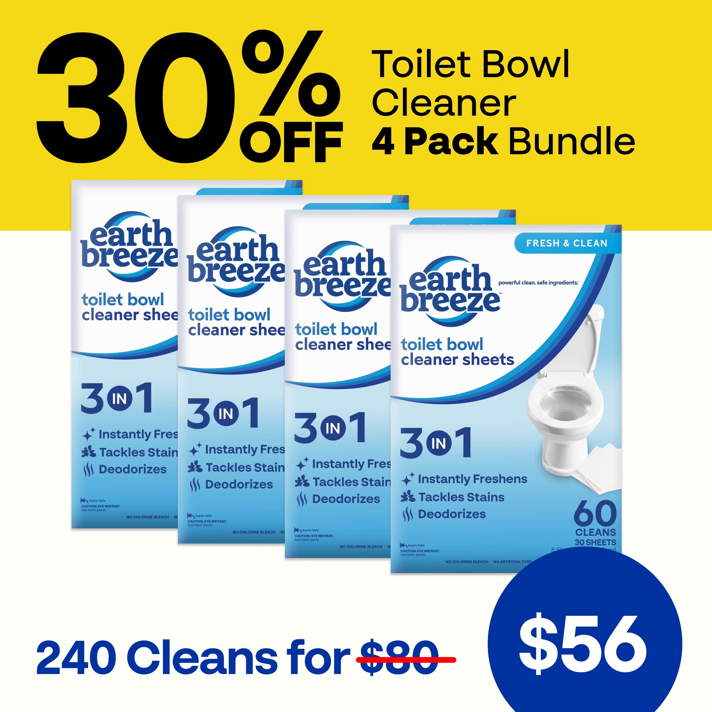 Toilet Bowl Cleaner Bundle - 4 Pack – Earth Breeze